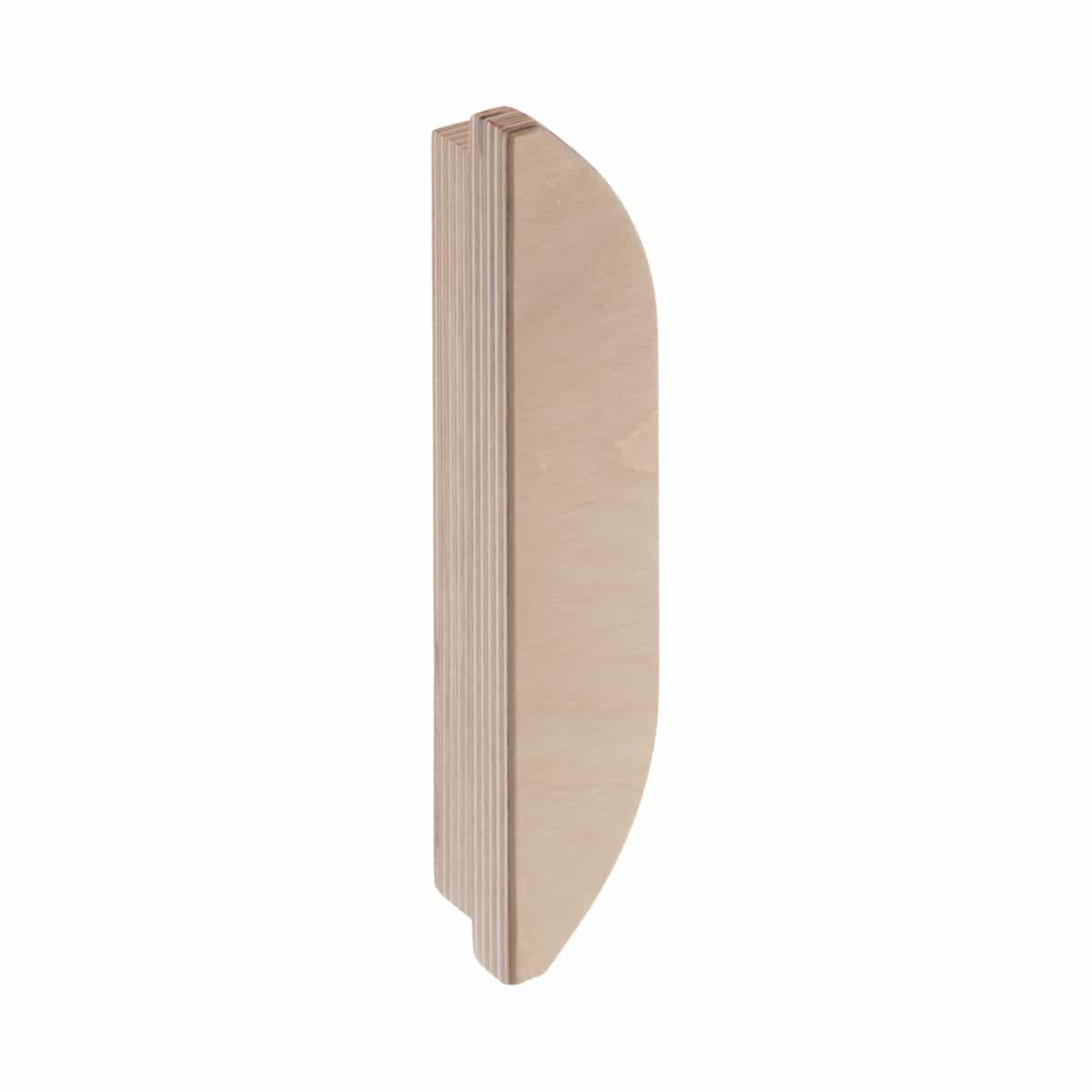 Birch Half Oval Handle 160mm 5% White