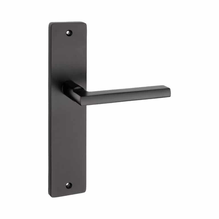 Solid Brass Pello Lever On Backplate Black Finish