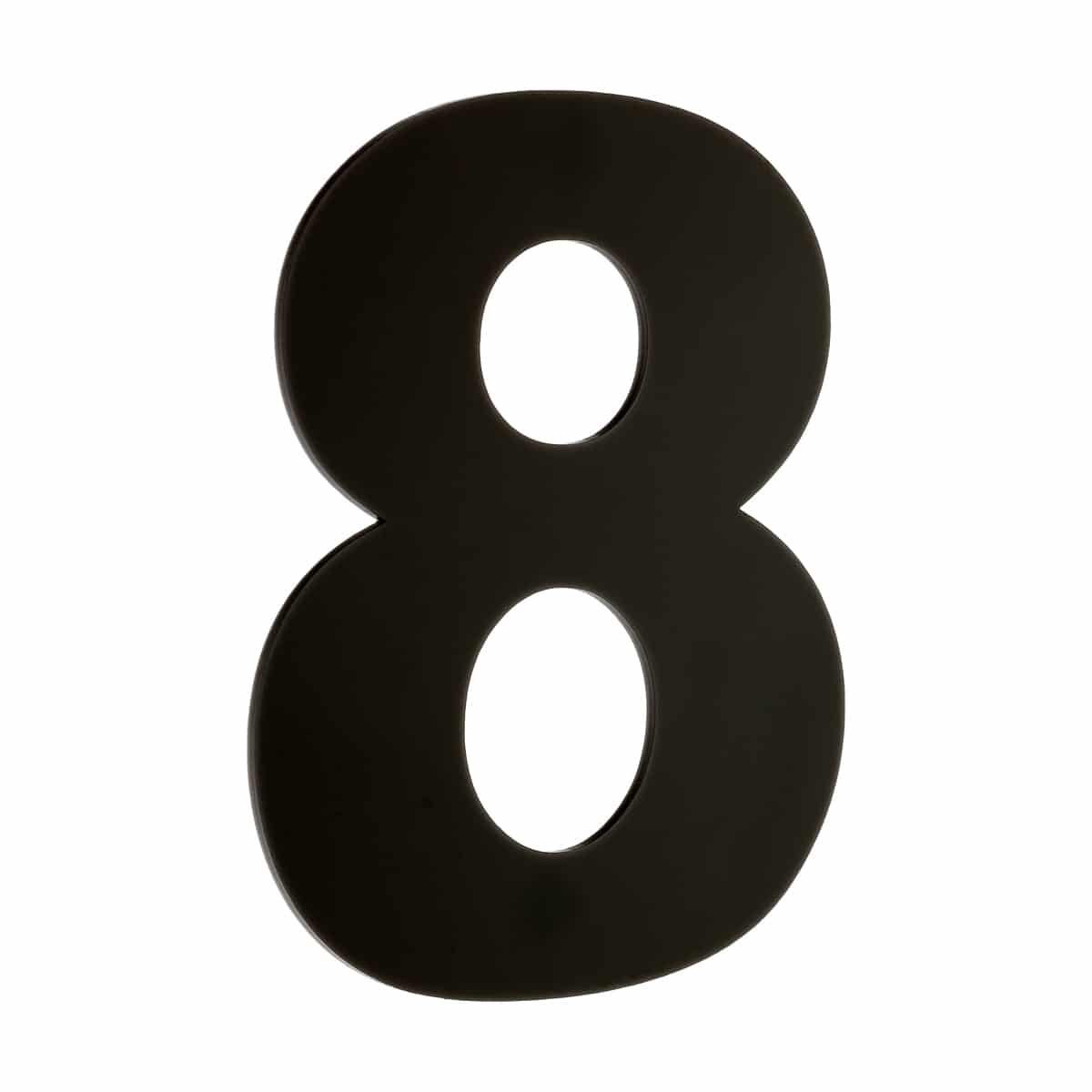 Number 8 Black Perspex 70mm