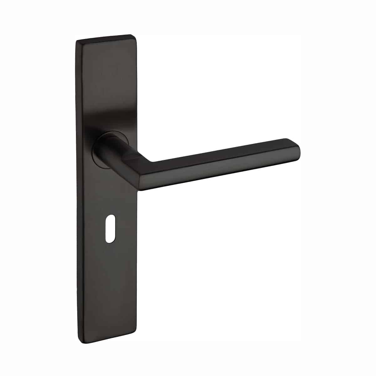 Pello Lever On Square Plate Black