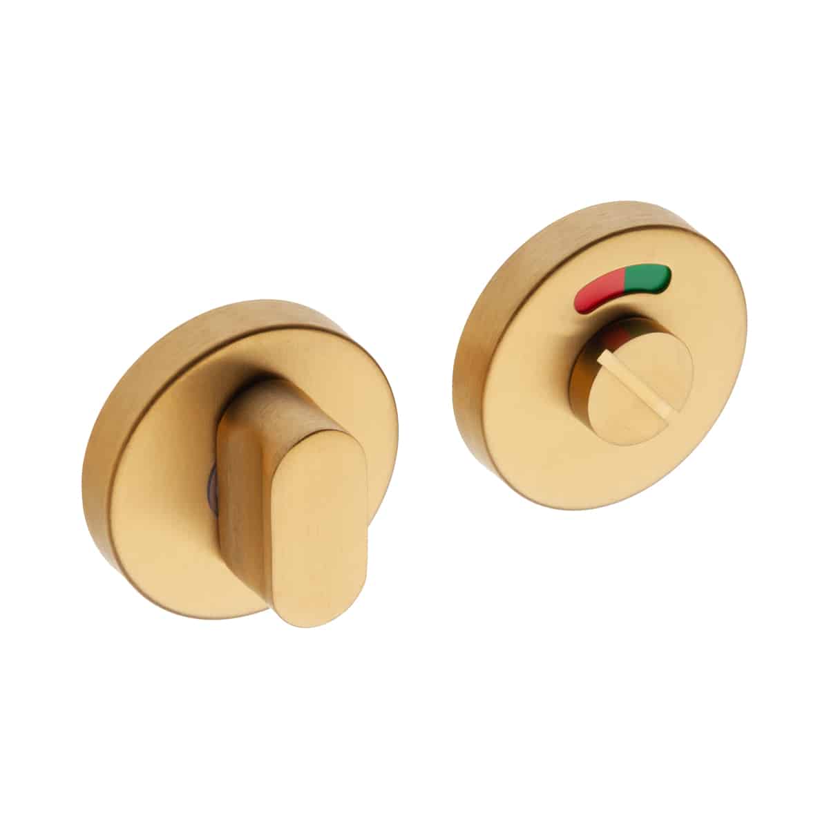 PRIVACY SET ROUND SATIN BRASS PVD