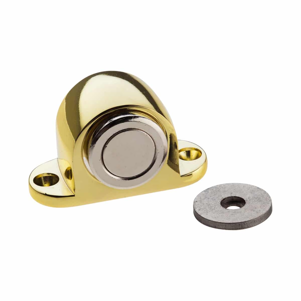 WICTOR MAG DOORSTOP POLISHED BRASS