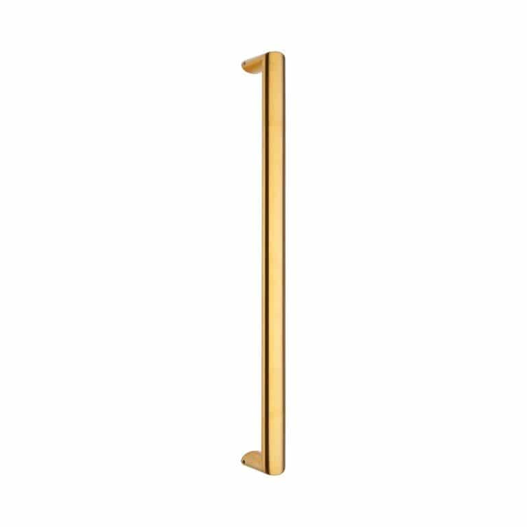 Oval Mitred Pull Handle Satin Brass 600mm