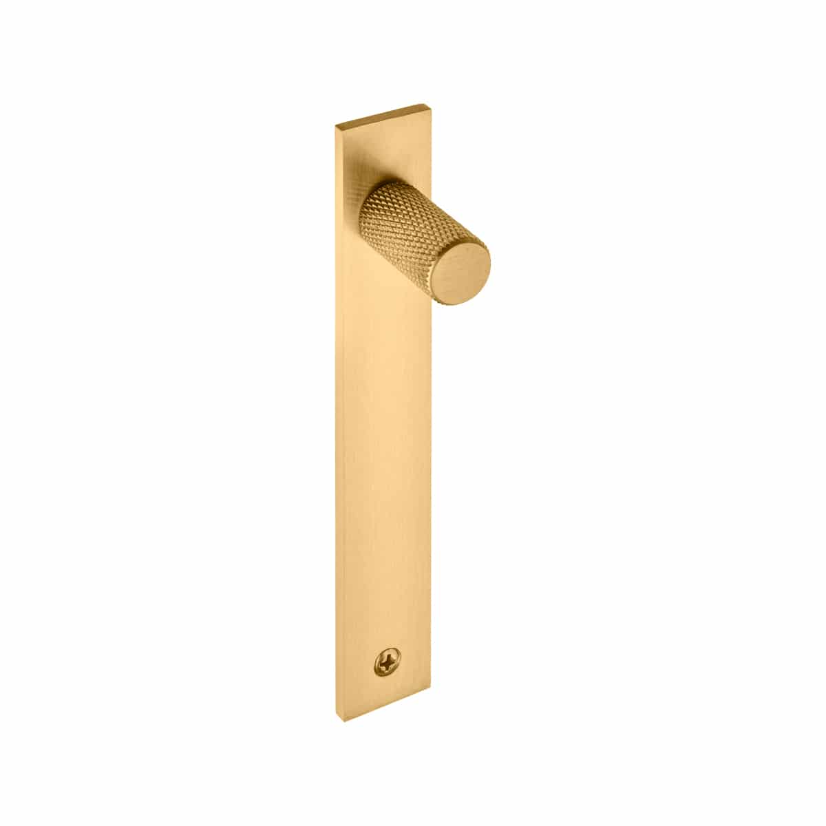 Satin brass knurled knob handle