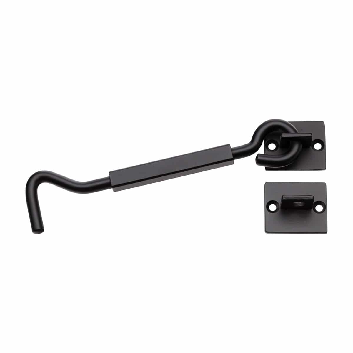 Square Cabin Hook 150mm Black