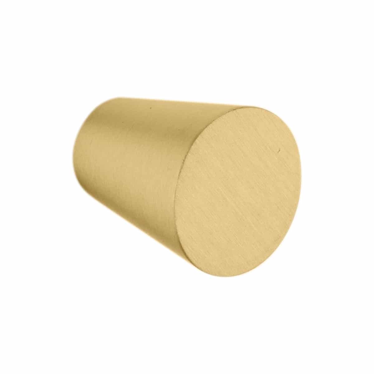 Cone cabinet knob satin brass modern