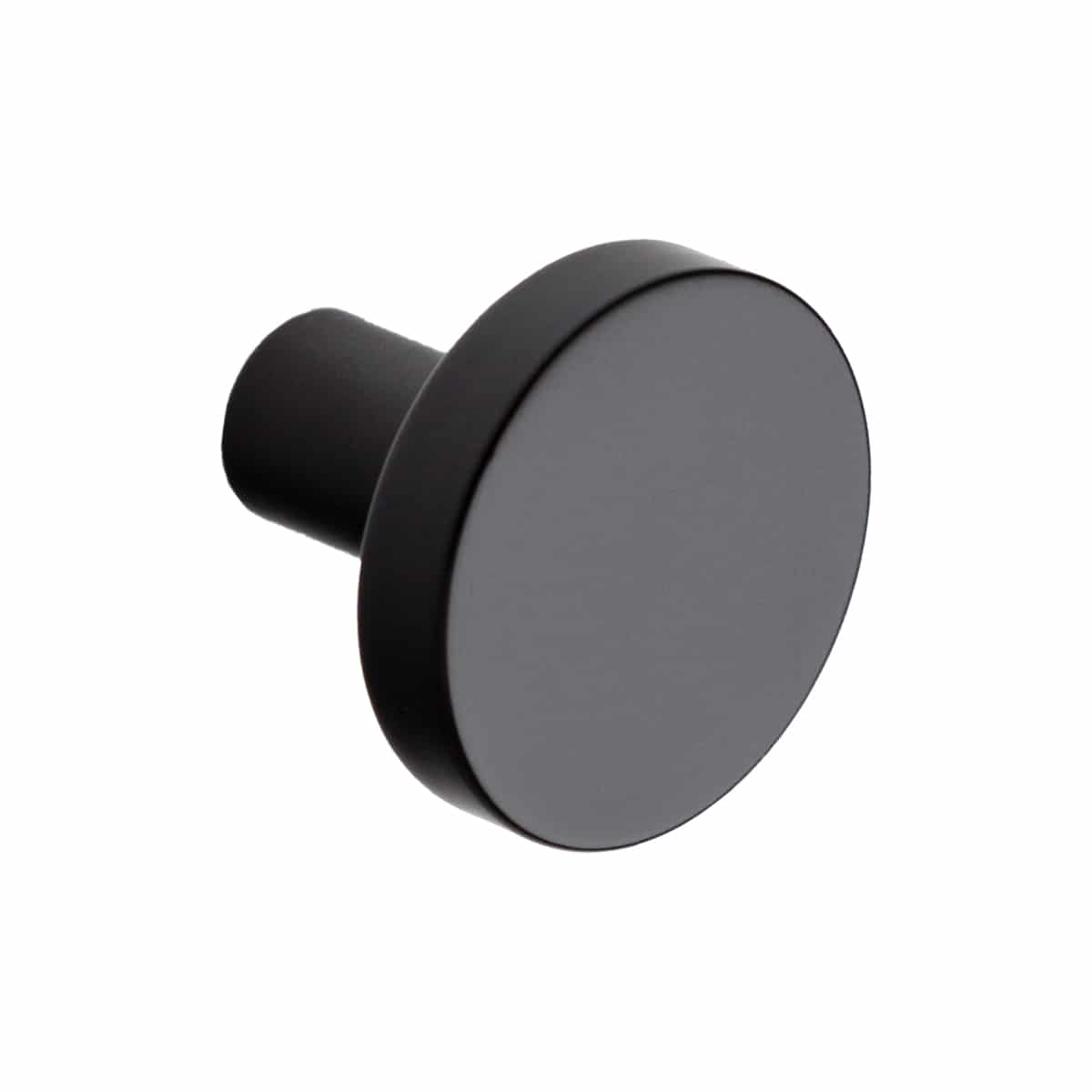 Flat Knob Black 25mm