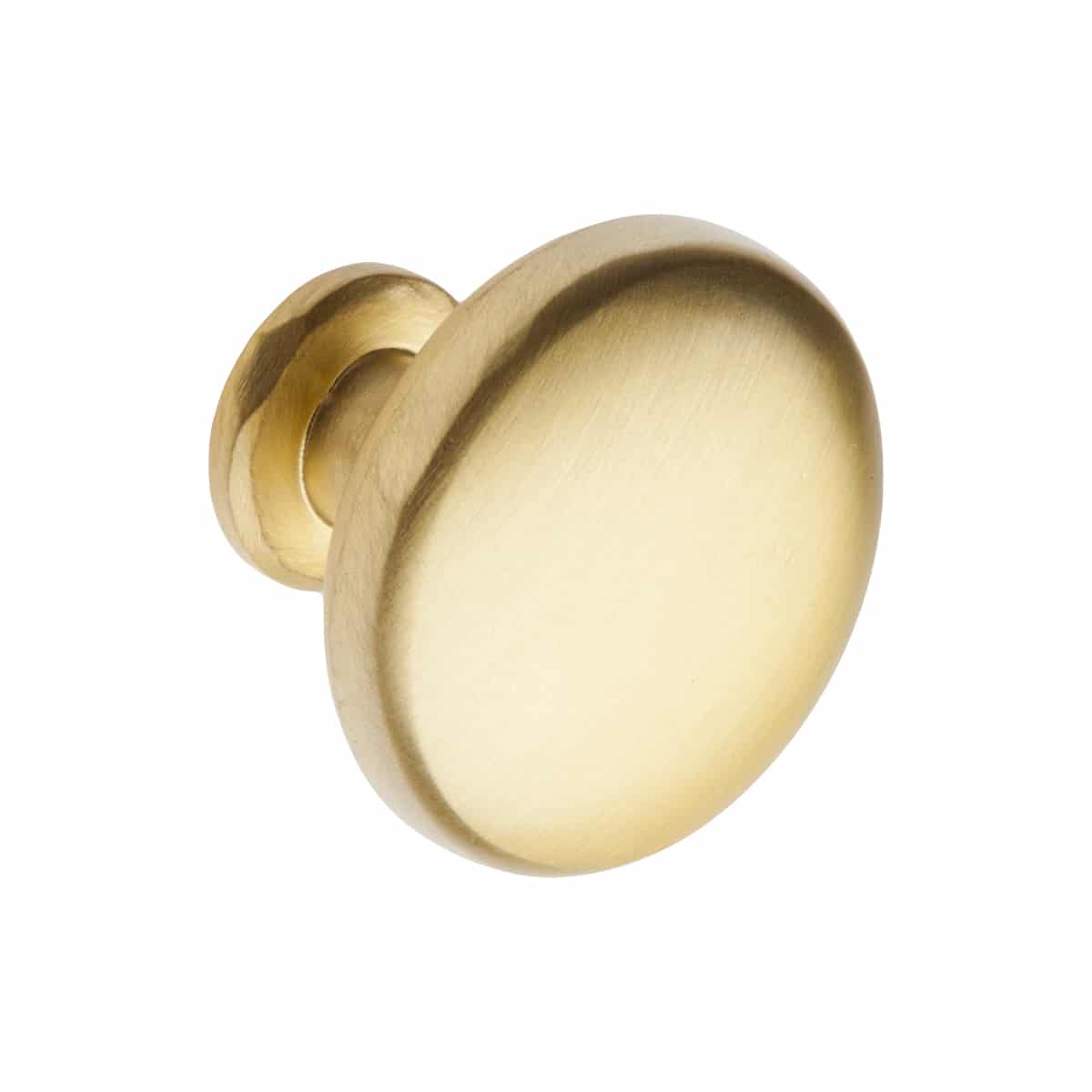 Mushroom Knob Satin Brass 28mm