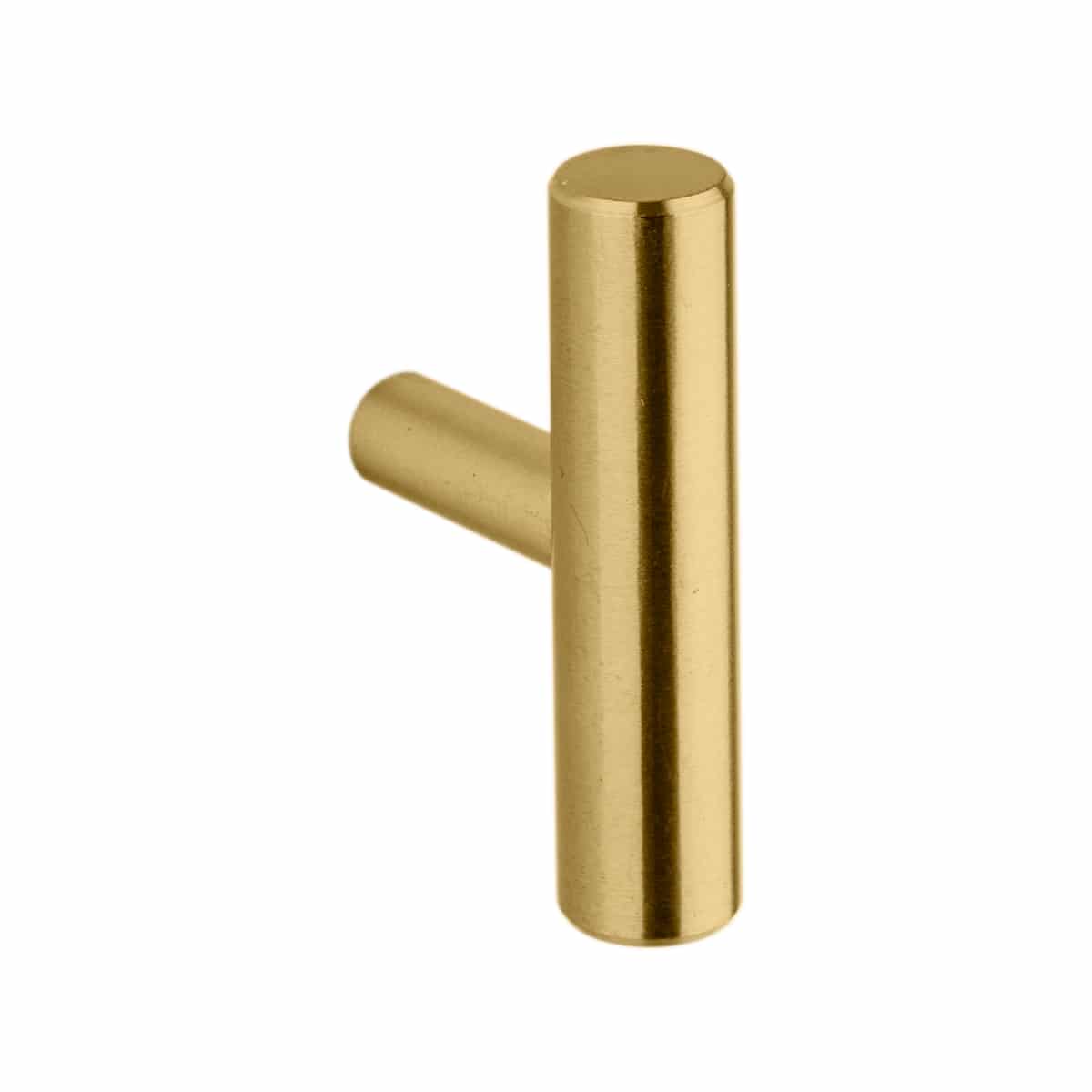 T cabinet knob satin brass modern