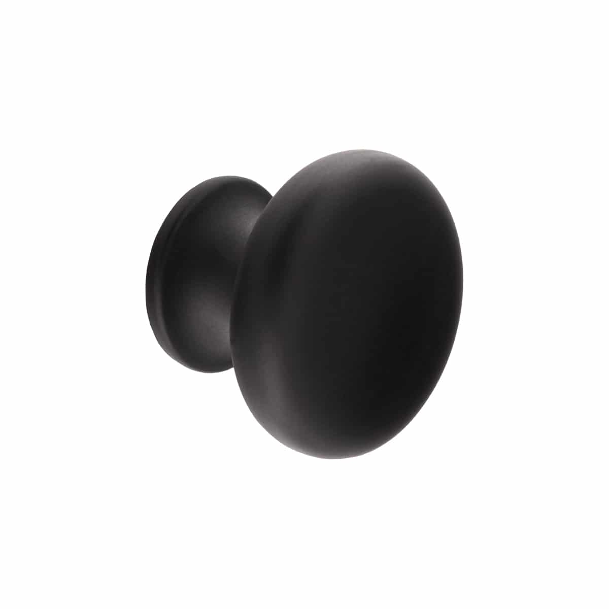 Mushroom Knob Matt Black 34mm