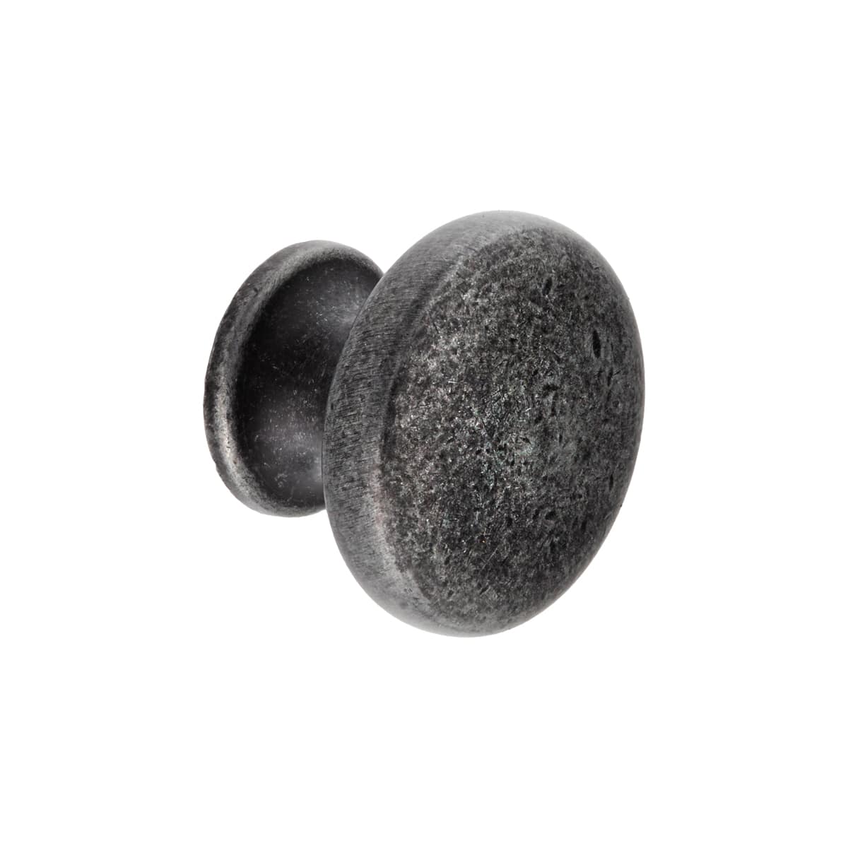 Mushroom Knob Antique Silver 34mm