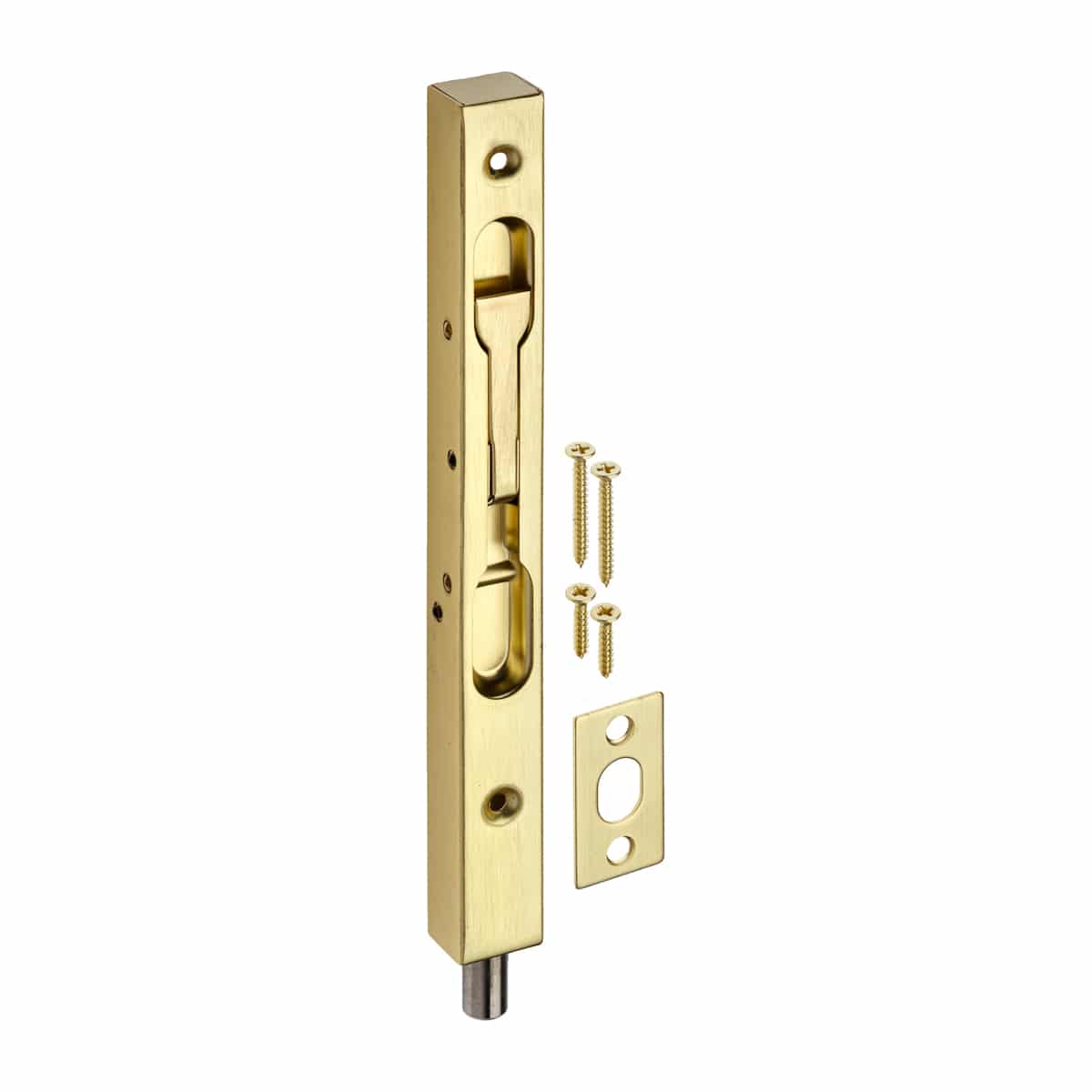 FLUSH BOLT 200mm SATIN BRASS BOX TYPE