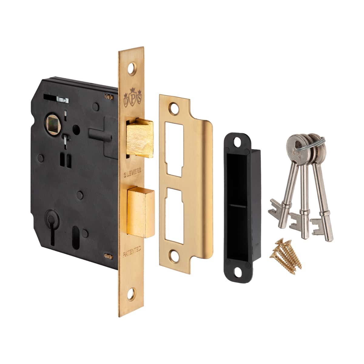 brass 3 lever lock