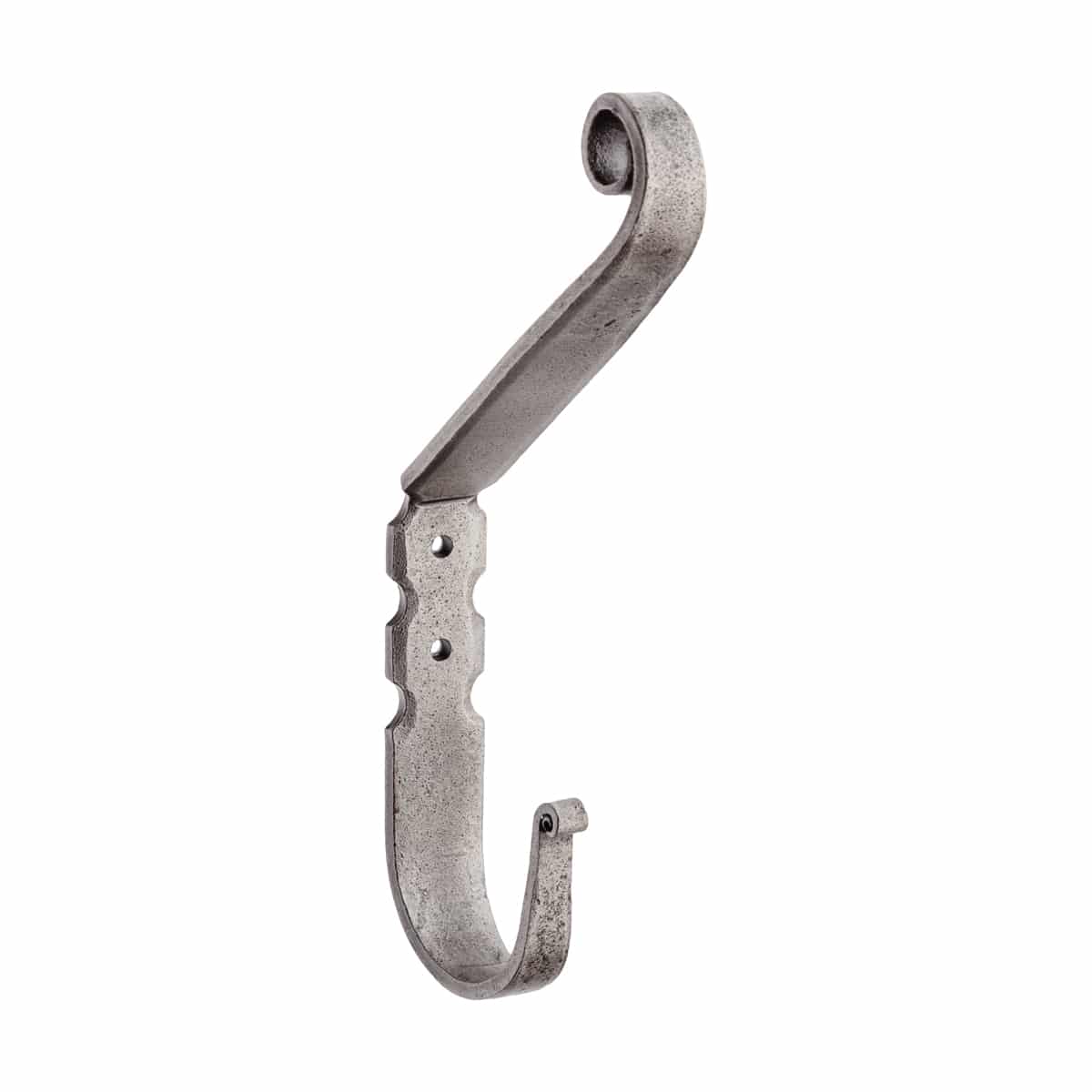 HAT AND COAT HOOK 150mm PEWTER