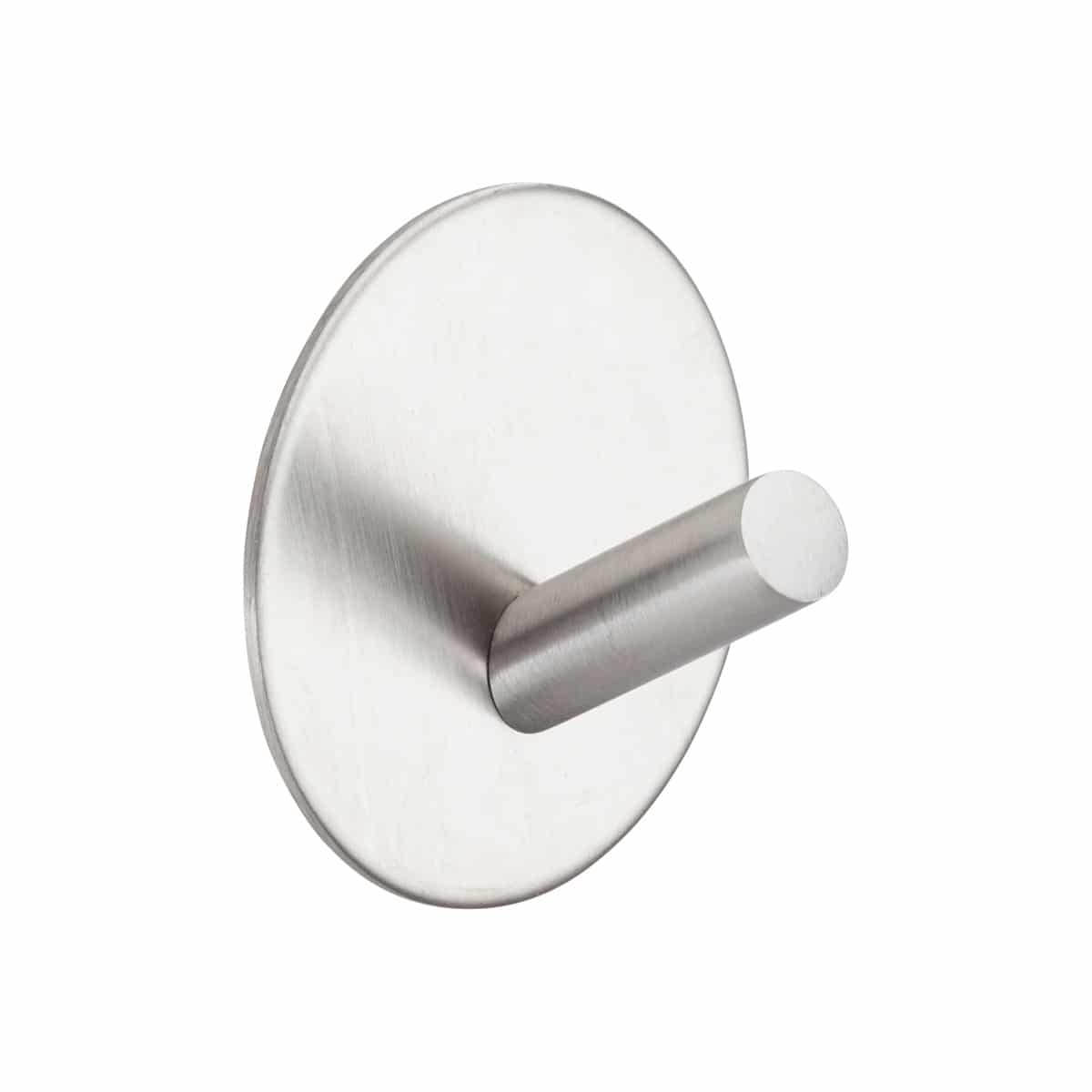 Modern self adhesive round satin stainless steel hook