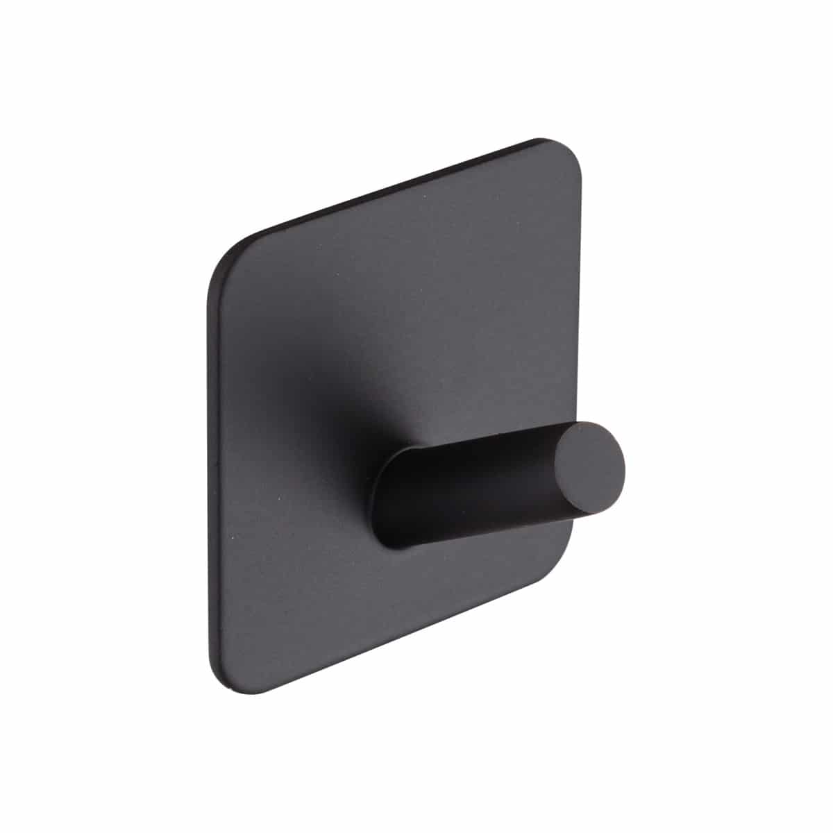 Modern Self Adhesive Square Hook Black