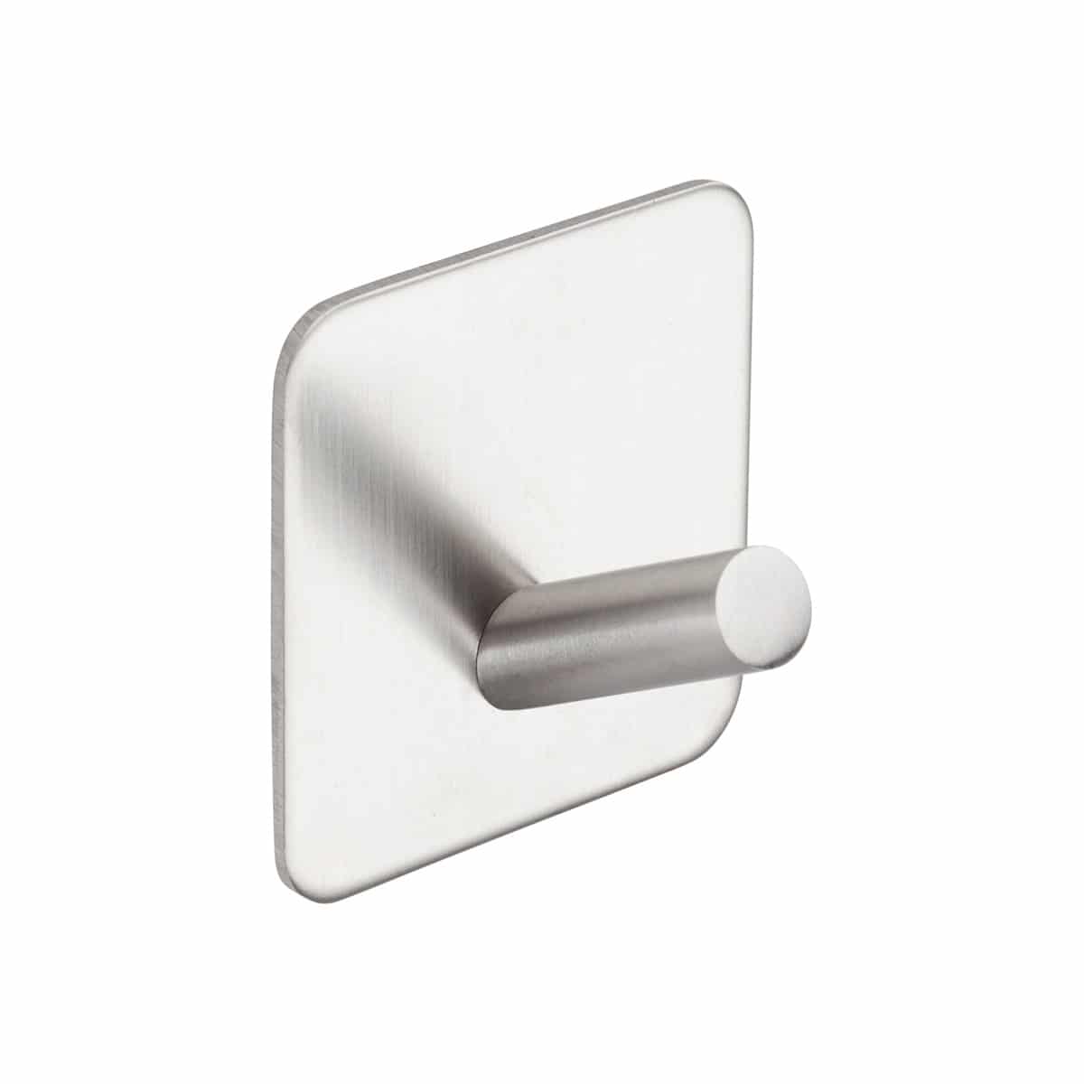 Modern Self Adhesive Square Hook Brushed Stainless Steel