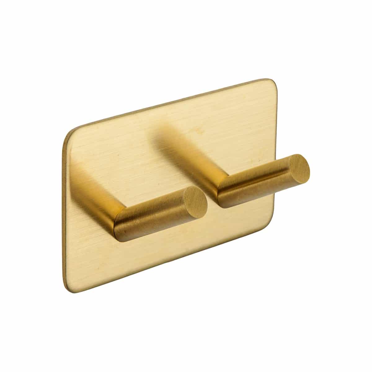 Modern Self Adhesive Square Hook Satin Brass