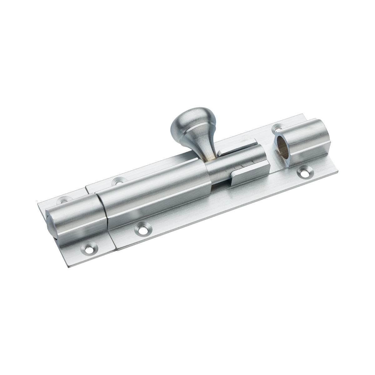 Barrel Bolt Satin Chrome Straight 100mm