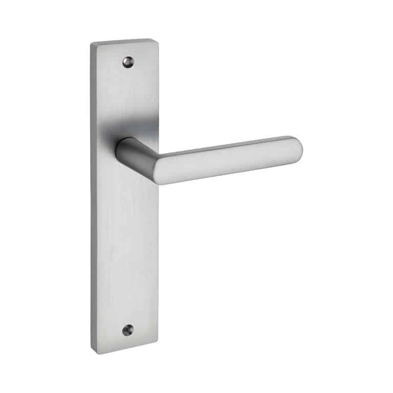 Zamak Lever Handle On Plate Satin Chrome