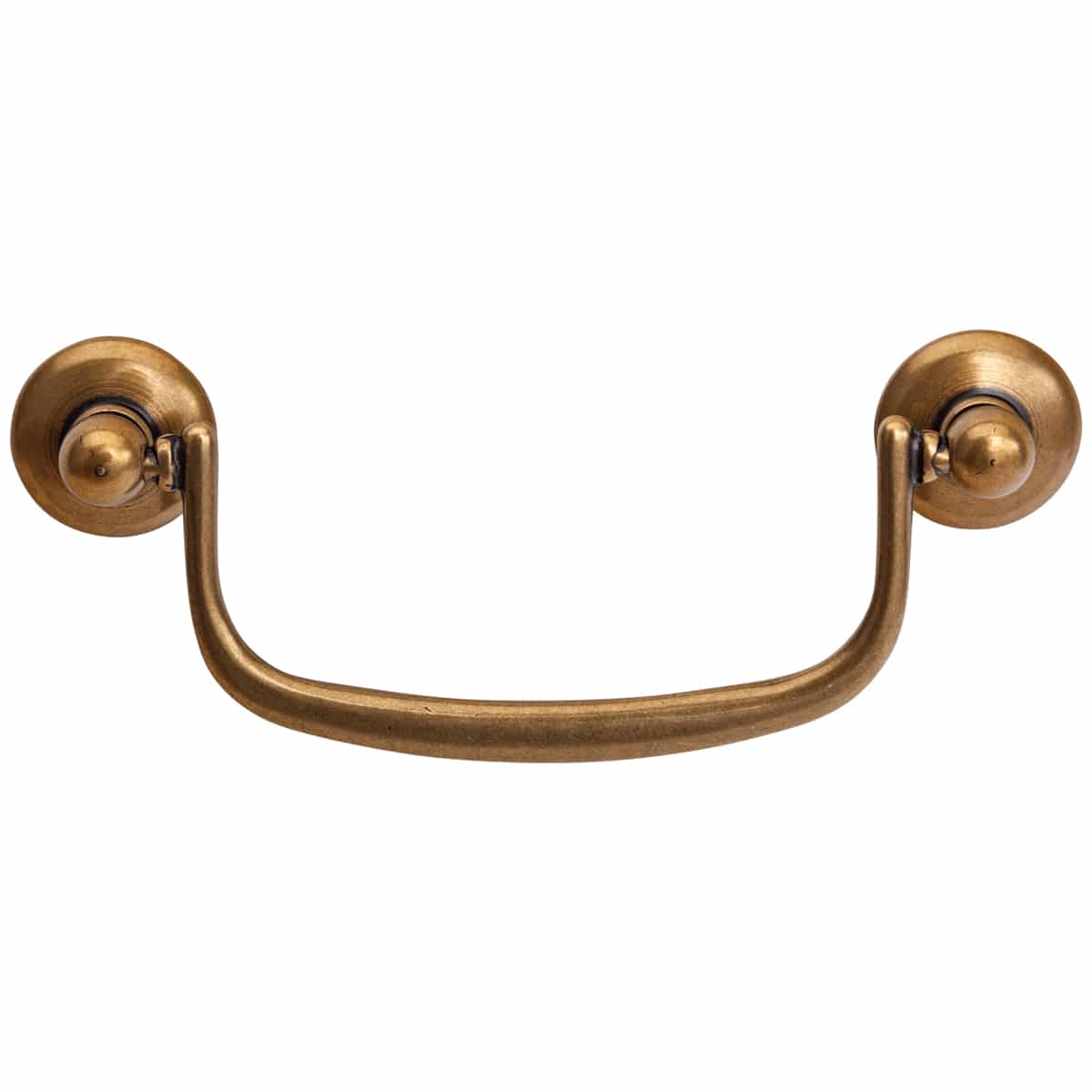 Drop handle antique brass traditional 96mm