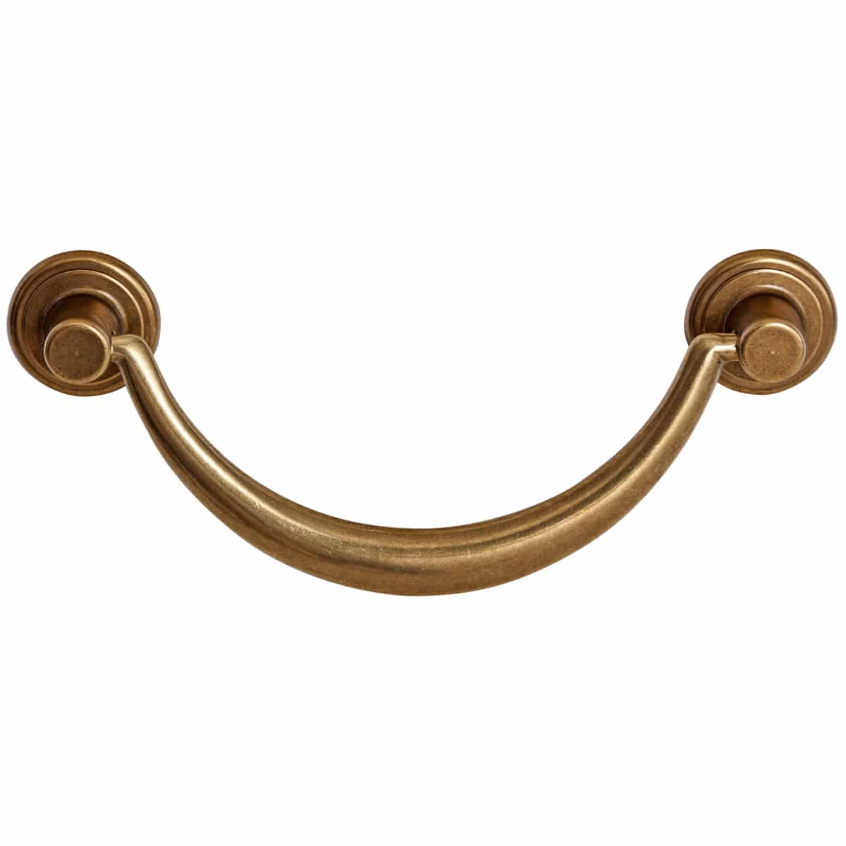 Drop handle polished brass traditional 96mm