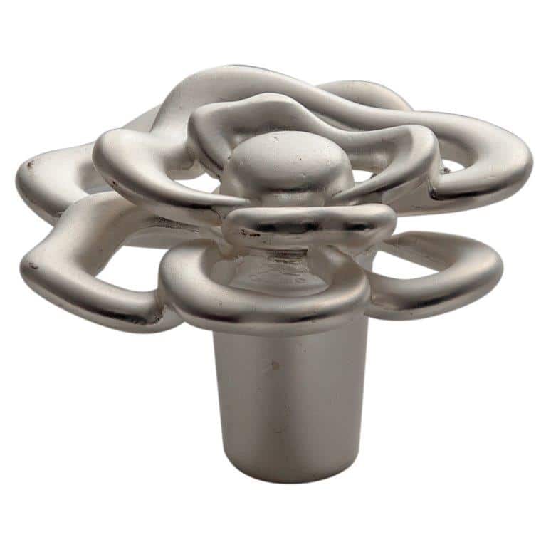 Rose Knob Peal Silver 40mm