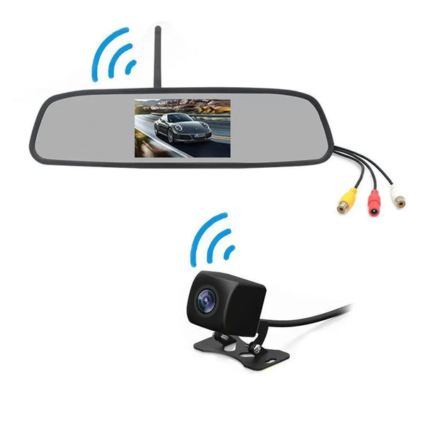 Rearview Mirror Camera Dvr 4.3-inch Rear View Mirror + Reversing Camera Wireless Car Reversing Camera Automobile Video Recorder 2