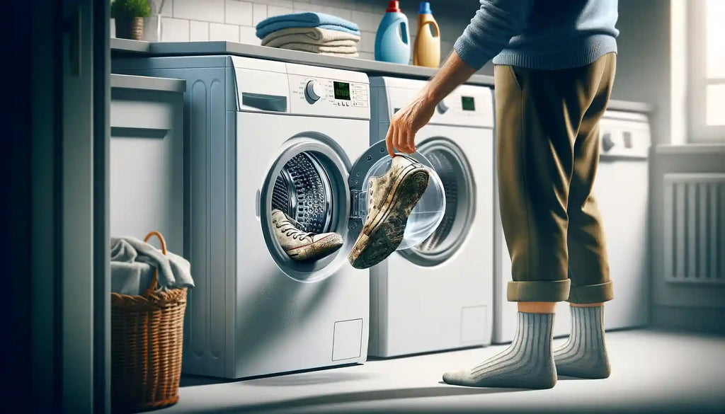 Sneakers in wasmachine