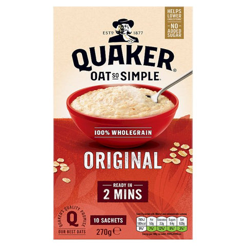 Quaker Oat So Simple Original Porridge Sachets