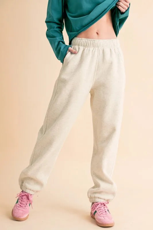 Aemi+Co Drawstring Elastic Waist Joggers
