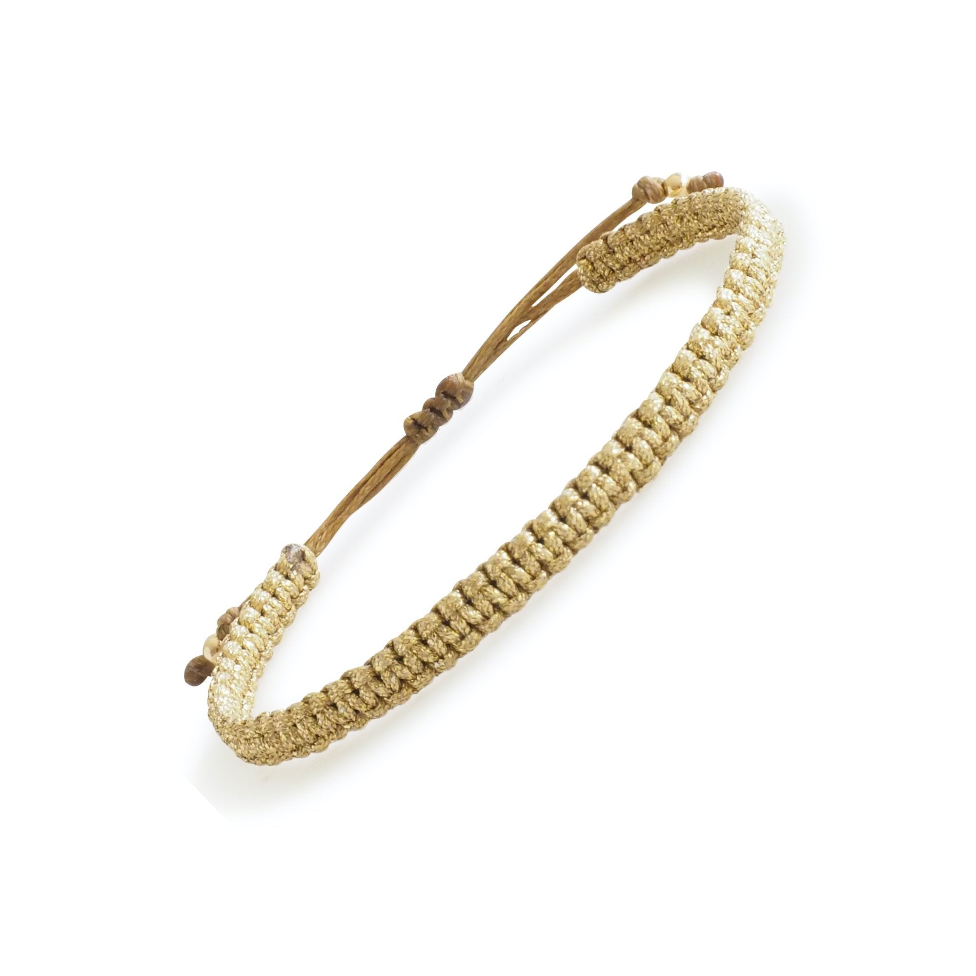 14K Gold Initial Macrame Bracelet – KEILA