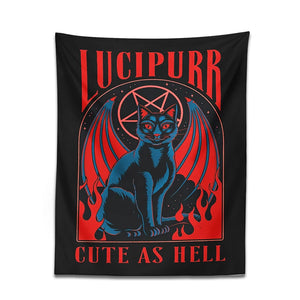 Lucipurr Cute Tapestry - Unapologetic Rebels
