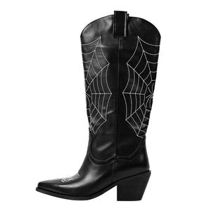 Yalturnative Spiderweb Cowgirl Boots - Unapologetic Rebels
