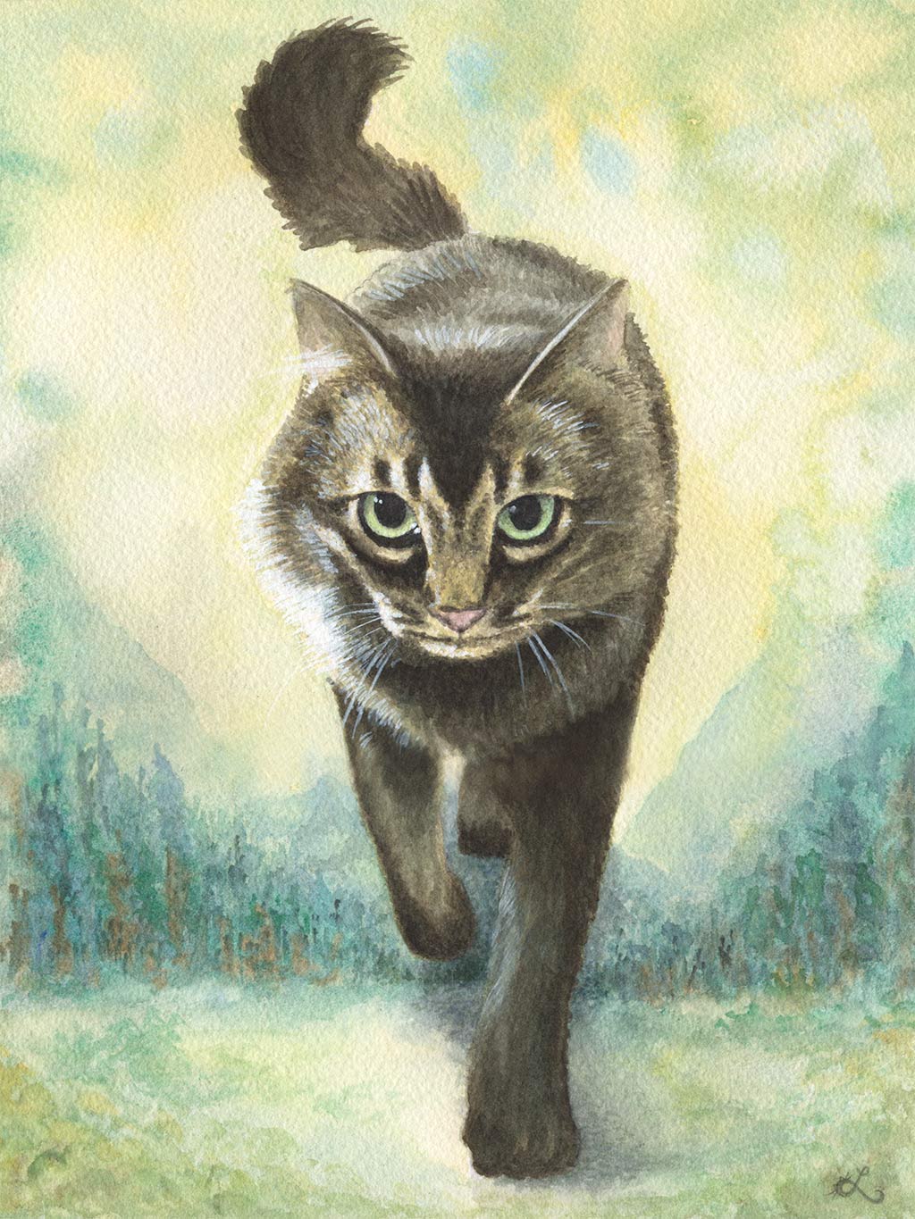 Custom Watercolor Cat Painting | Realistic Pet Art | Cat Lady ...
