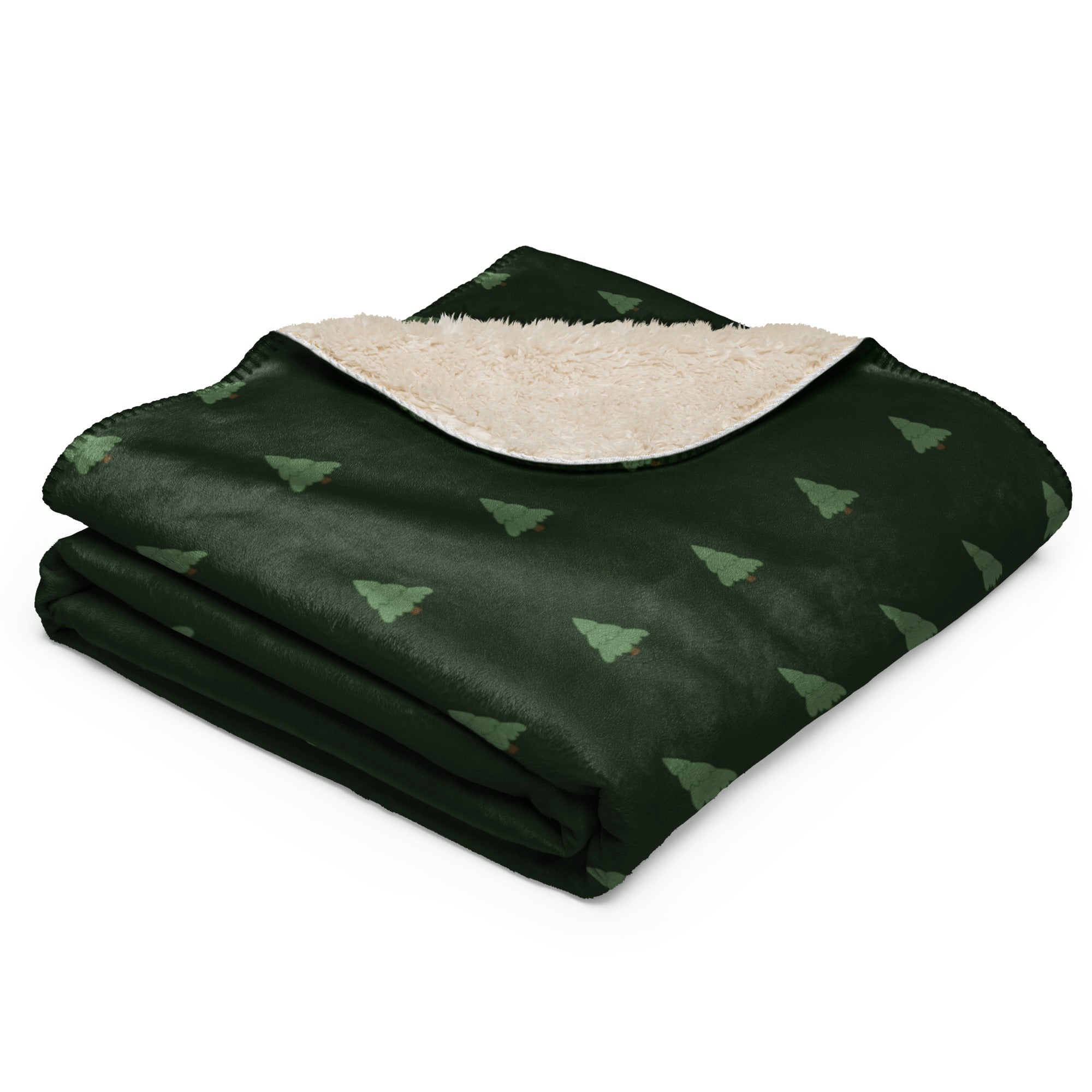 Simple Tree Sherpa blanket
