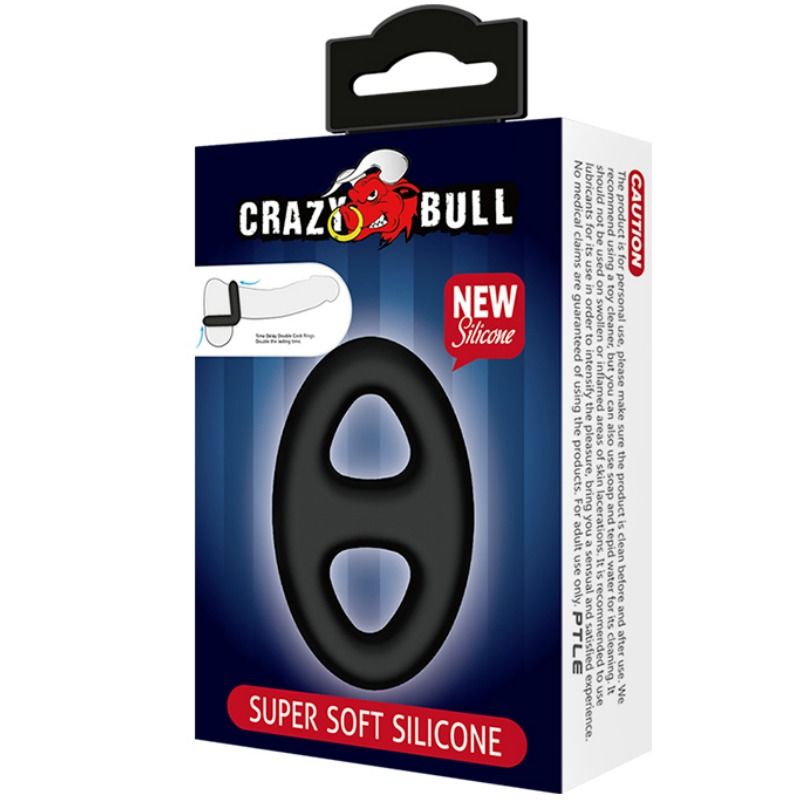Anel Peniano Silicone Crazy Bull - Duplo Super Soft