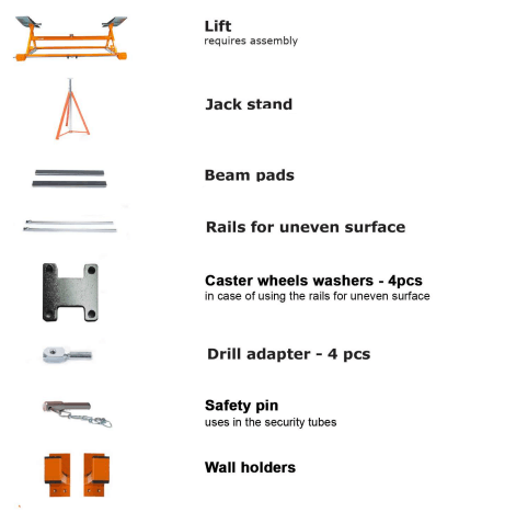 Car Lift AutoLift3000 Accessories Picture