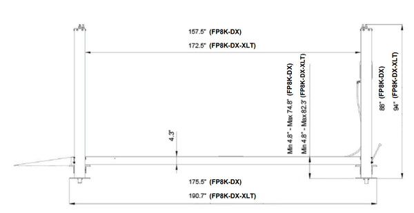 Storage Lift FP8K-DX-XLT Diagram 1