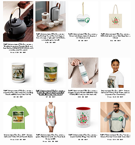 PoW's online shop ... The Internatipnal TEA DAY Series ... our Tea Time Collectoin. - Enjoy your relaxing cup of tea !