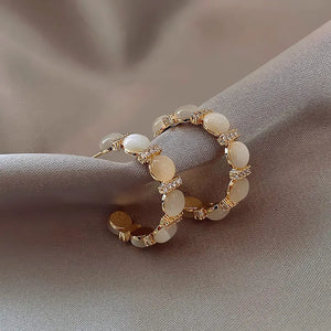 Luxury Opals Hoop Earrings - allurajade