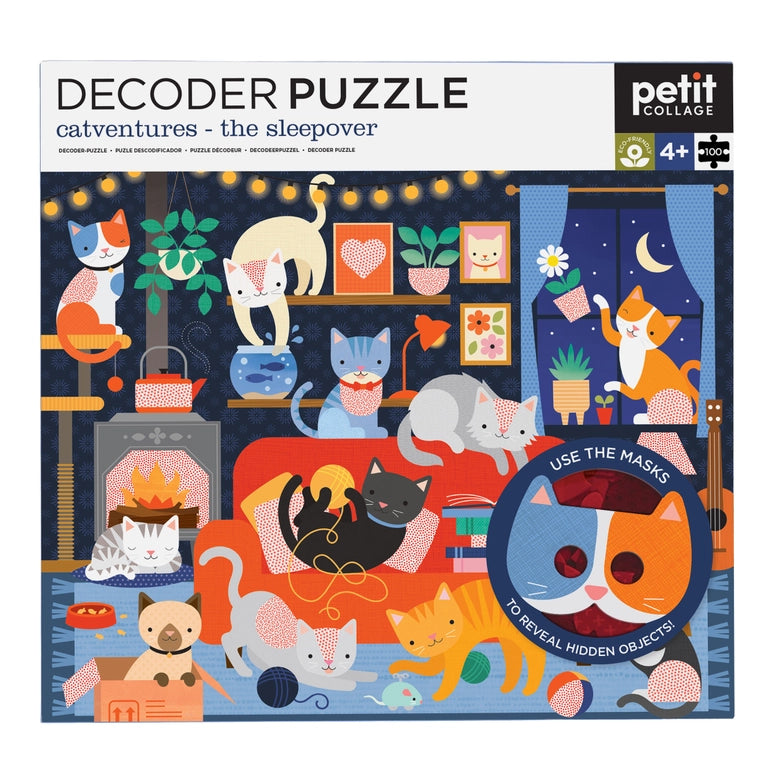 Catventures: the sleepover Decoder Puzzle 100 piece