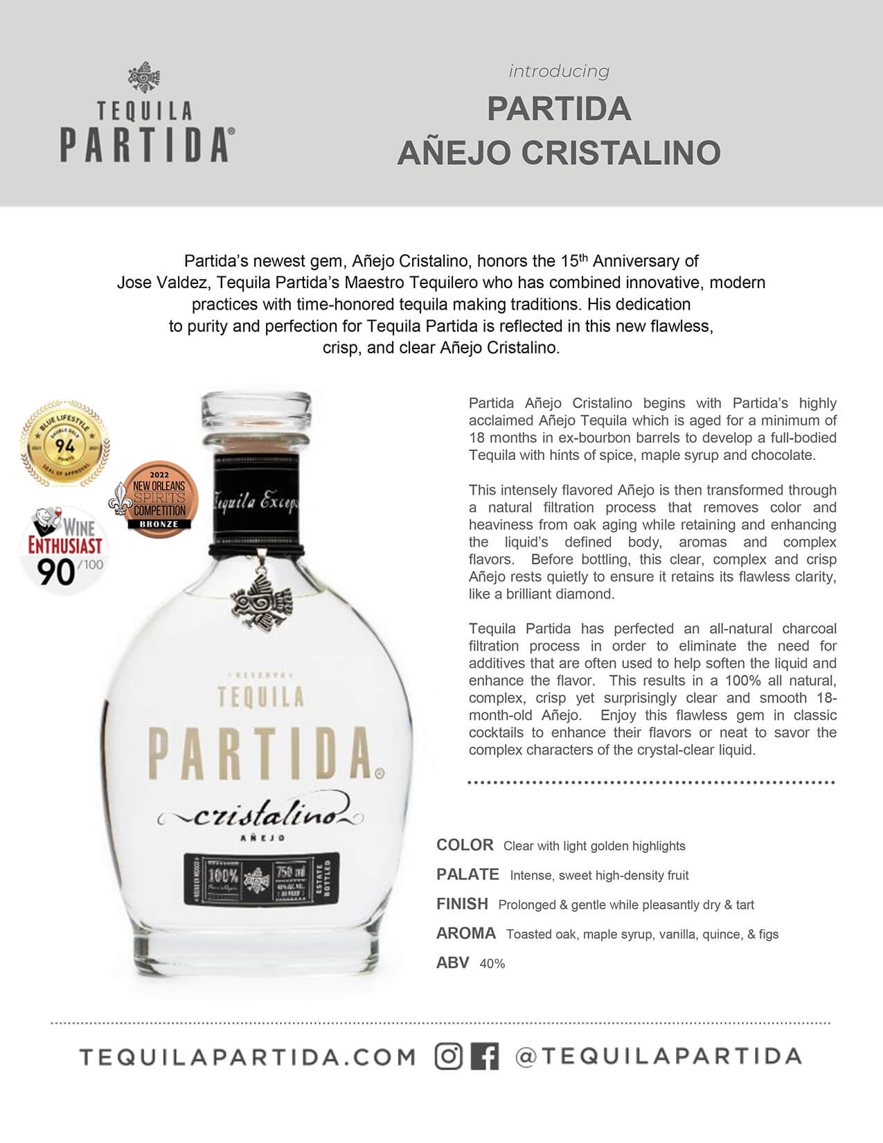 Partida 04 Cristalino Anejo Sell-Sheet-1
