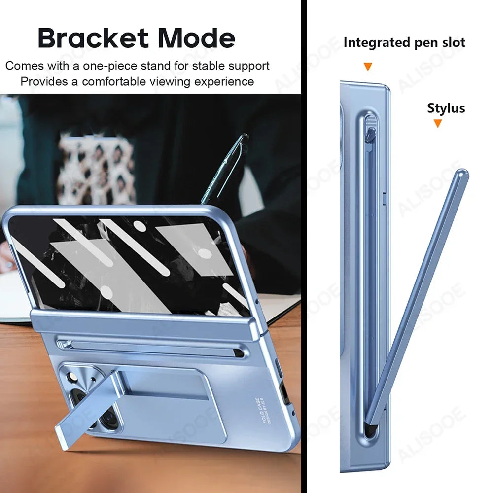 Image of the Stylus Touch Pen Case for Google Pixel 9 Pro Fold showcasing its hinge pen slot and included stylus
