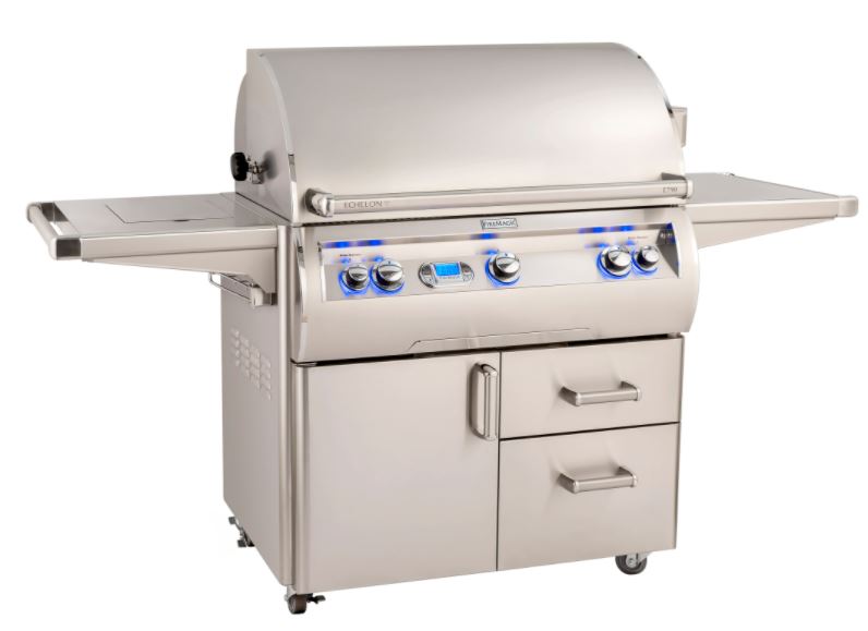 FireMagic E790s Echelon 36" Portable Grill with Digital Thermometer, Flush Mounted Single Side Burner and Infrared Burner