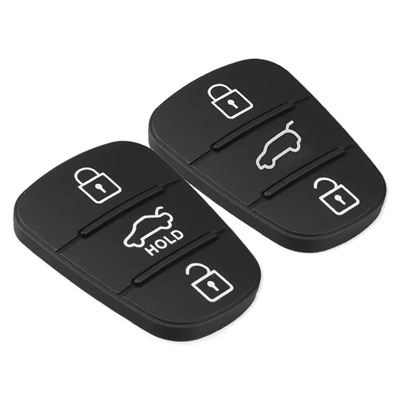 3 Buttons Remote Car Key Shell Fob Rubber Pad for Hyundai Solaris Accent Tucson l10 l20 l30 IX35 Kia K2 K5 Rio Ceed Key Case