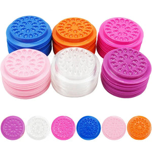 20/100pcs Eyelash Glue Stand Holder Eyelash Extension Supplies Adhesive Pallet Plastic Gasket Eye Lashes Glue Pads Makeup Tool - Dehillam