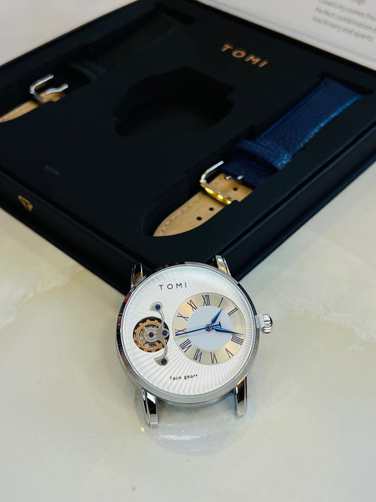 TOMI T-105 Face Gear Dual Strap Luxury Watch