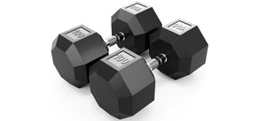 VTX 8-Sided Rubber Dumbbell Set 80-100 LBS - SD-080-100R - Coles Fitness and Wellness  - Dumbbells 8