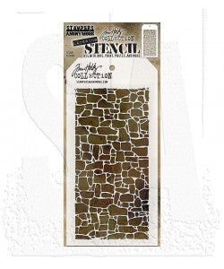 Stencils - Tim Holtz - THS086 - Stone 4-1/2"x 8-1/2"